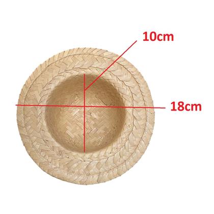 Imagem de Chápeu de Palha Boneca Miniatura Mini Chapéu p/ Tiara -3 un