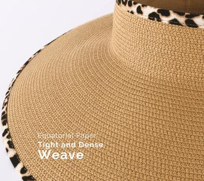 Imagem de Chapéu de palha com viseira solar Camptrace para mulheres com aba larga UPF 50+