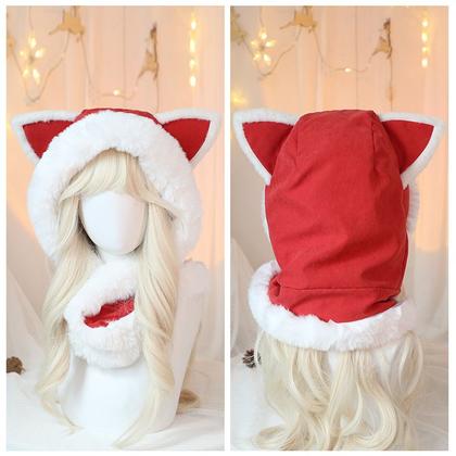 Imagem de Chapéu de pelúcia com cachecol e chapéu quente de inverno para adultos