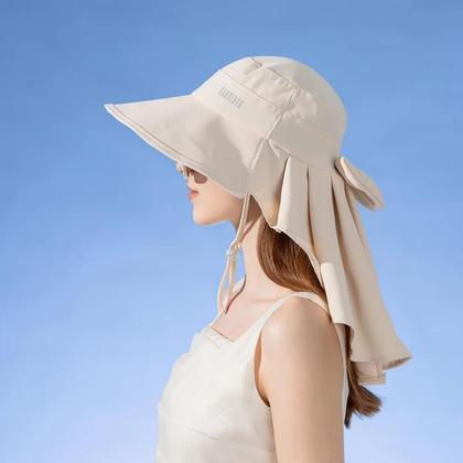 Imagem de Chapéu de Pescador com Aba Grande - Proteção Solar - Estilo Coreano