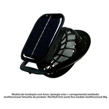 Imagem de Chapéu De Pescador Com Proteção Solar Para Camping, Pesca E Caminhadas, Com Ventilador Solar