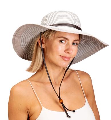 Imagem de Chapéu de sol feminino trançado de aba larga Hat Sloggers UPF 50+