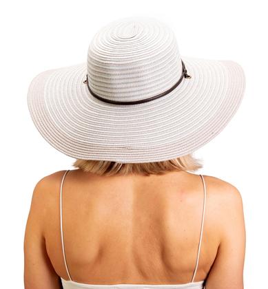 Imagem de Chapéu de sol feminino trançado de aba larga Hat Sloggers UPF 50+
