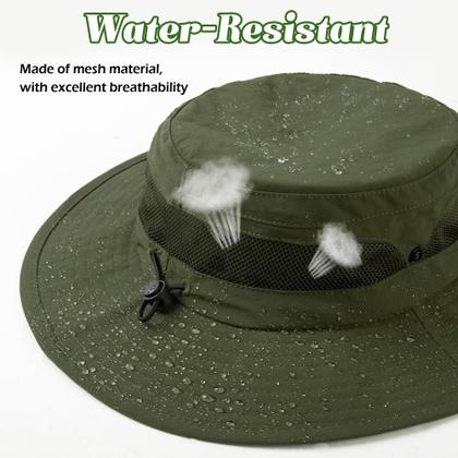Imagem de Chapéu de sol HONGTEYA Kids Summer UPF 50+ Outdoor Army Green 5-13