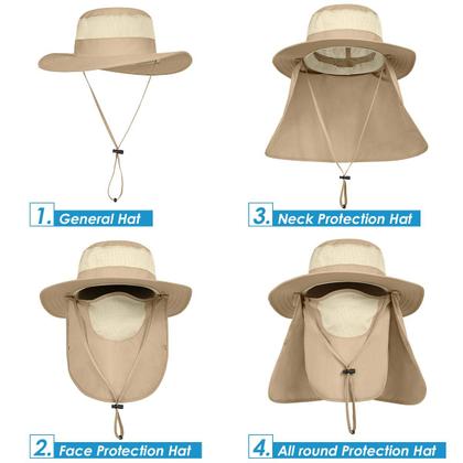 Imagem de Chapéu de sol IYEBRAO Outdoor para homens com proteção UV para rosto e pescoço