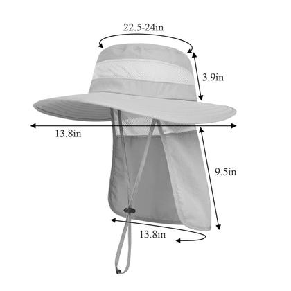 Imagem de Chapéu de sol KIRAAT UPF 50+ de aba larga com aba de pescoço para homens, pacote com 3