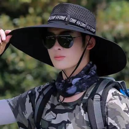 Imagem de Chapéu de Sol Unissex de Malha Respirável - Proteção UV para Pesca, Caminhada e Praia