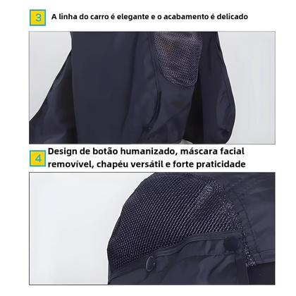 Imagem de Chapéu de Sol Unissex Respirável com Proteção UV - Aba de Pescoço Removível e Secagem Rápida