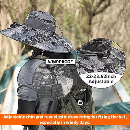 Imagem de Chapéu de ventilador solar rezakaran Wide Brim UPF 50+ para homens e mulheres
