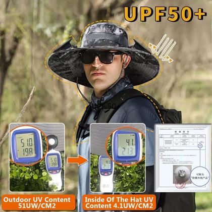Imagem de Chapéu de ventilador solar rezakaran Wide Brim UPF 50+ para homens e mulheres