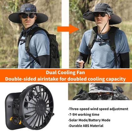 Imagem de Chapéu de ventilador solar rezakaran Wide Brim UPF 50+ para homens e mulheres