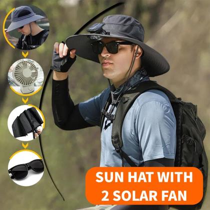 Imagem de Chapéu de ventilador solar rezakaran Wide Brim UPF 50+ para homens e mulheres