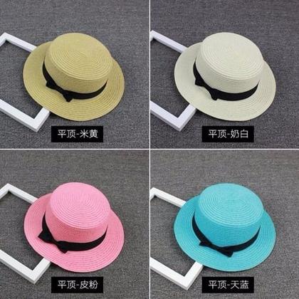 Imagem de Chapéu De Verão Palha Boater Palheta Paris Praia Unissex