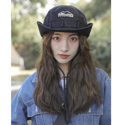 Imagem de Chapéu De Verão Para Camping, Pesca, Caminhadas E Ciclismo, Estilo Cowboy, Boné De Sol