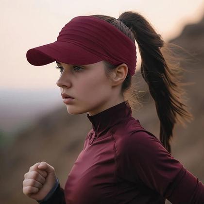 Imagem de Chapéu de Viseira Feminino para Verão - Secagem Rápida para Esportes e Praia