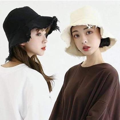 Imagem de Chapéu Desfiadinho Bucket Feminino Hat Estilo Asiatico Moda
