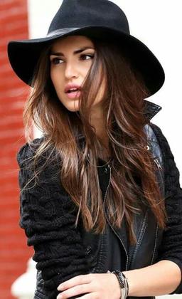 Imagem de Chapeu Fedora Floppy Preto de Feltro Com Faixa Cinto de Couro Unissex