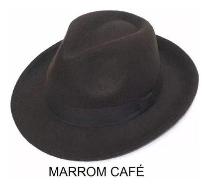 Imagem de Chapéu Fedora Gangster Feltro Aba Media 5,5cm Várias Cores