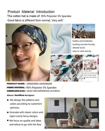 Imagem de Chapéu feminino JarseHera, boné de algodão desleixado, quimioterápico, turbante