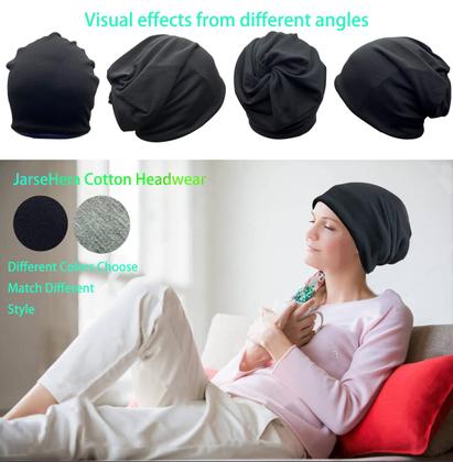 Imagem de Chapéu feminino JarseHera, boné de algodão desleixado, quimioterápico, turbante