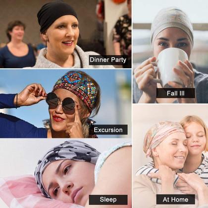 Imagem de Chapéu feminino JarseHera, boné de algodão desleixado, quimioterápico, turbante