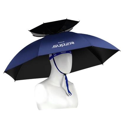 Imagem de Chapéu Guarda-Chuva de Pesca Dobrável - Proteção UV UPF 50+ - Mãos Livres