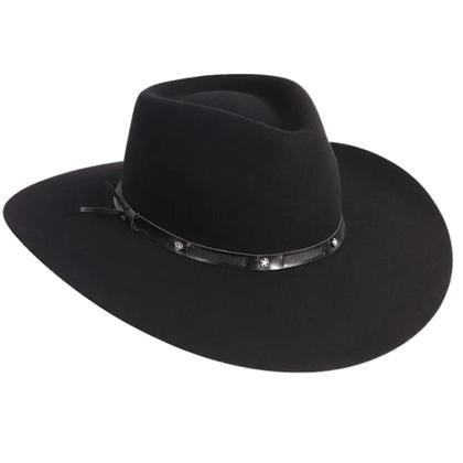 Imagem de Chapéu Gustavo Lima 5x Campo II Feltro Aba 10- Pralana Original Café Preto Moda Country