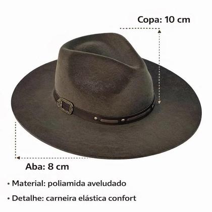 Imagem de Chapéu Gustavo Lima Masculino e Feminino Cowboy Americano Country Rodeio Festa Peão Pralana Aba 8cm