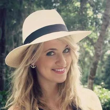 Imagem de Chapéu Importado Tipo Panamá Fedora Com Pingente Feito A Mão