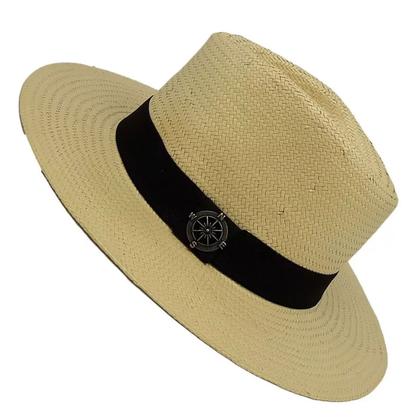 Imagem de Chapéu Importado Tipo Panamá Fedora Com Pingente Feito A Mão