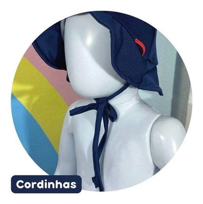 Imagem de Chapéu Infantil Bebê Praia Proteção Solar Uv 50+ Com Forro