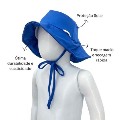 Imagem de Chapéu Infantil Bebê Praia Proteção Solar Uv 50+ Com Forro