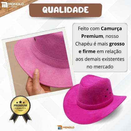 Imagem de Chapéu Infantil Country Festa Junina Rodeio Menino Menina Cowboy Peão Boiadeira MONOLO
