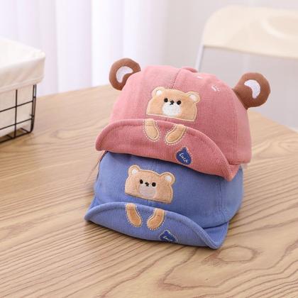 Imagem de Chapéu Infantil Orelhinha Boné Ursinho Cap Beisebol Bebê 6-24 Meses