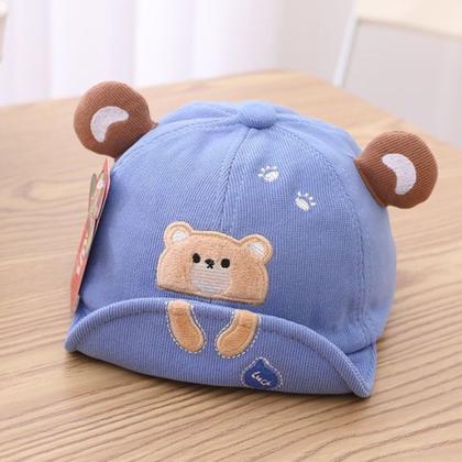 Imagem de Chapéu Infantil Orelhinha Boné Ursinho Cap Beisebol Bebê 6-24 Meses