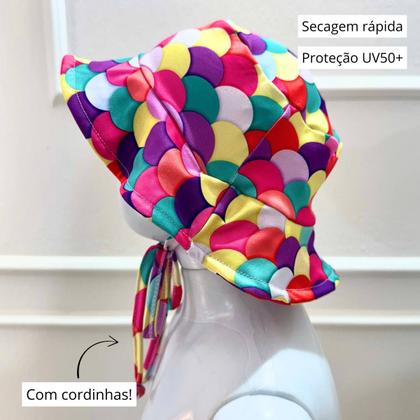Imagem de Chapéu Infantil Proteção Solar Uv 50+ Praia C/ Forro Interno