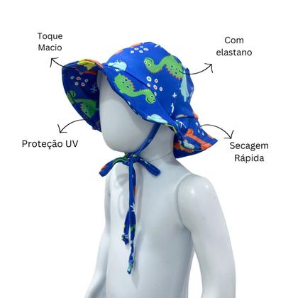 Imagem de Chapéu Infantil Proteção Solar Uv 50+ Praia C/ Forro Interno