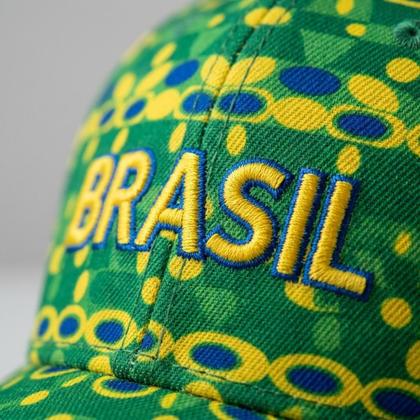 Imagem de Chapéu Malandrinho Brasil Festa Copa Bolinhas Verde Amarelo