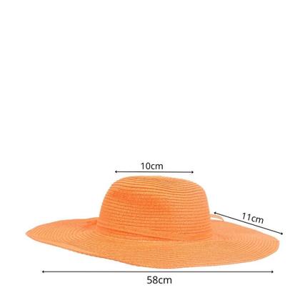 Imagem de Chapéu Palha Praia Feminino Verão Sol Viagem Piscina Calor