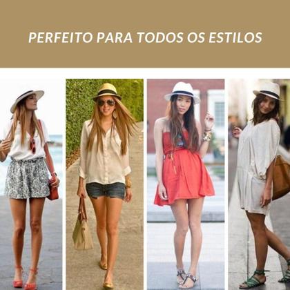 Imagem de Chapéu Panamá Aba Larga Clássico Moda Unissex