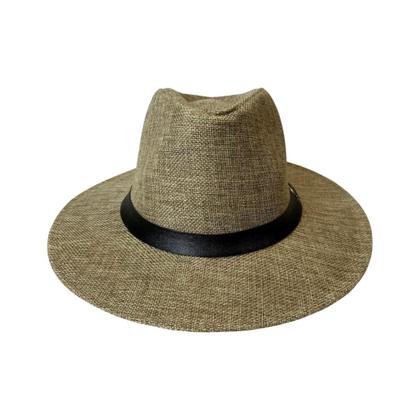 Imagem de Chapéu Panamá Fibra de Bambu Prova D'água Dobrável Com Faixa