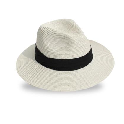 Imagem de Chapéu Panamá Palha Fedora Praia Casual Estiloso