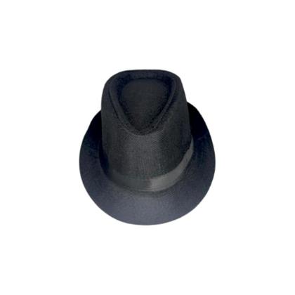 Imagem de Chapeu Panamá Preto Social Estiloso Outfit Unissex Moderno