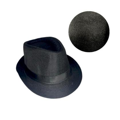 Imagem de Chapeu Panamá Preto Social Estiloso Outfit Unissex Moderno