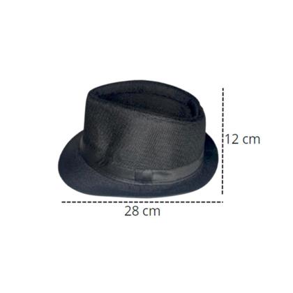 Imagem de Chapeu Panamá Preto Social Estiloso Outfit Unissex Moderno