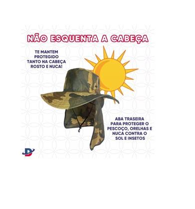 Imagem de Chapéu Pescado Australiano Com Proteção no Pescoço Proteção Solar Cores Variadas