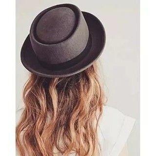 Imagem de Chapéu Pork Pie Preto Hat Tipo Feltro Aba Média Clássico!