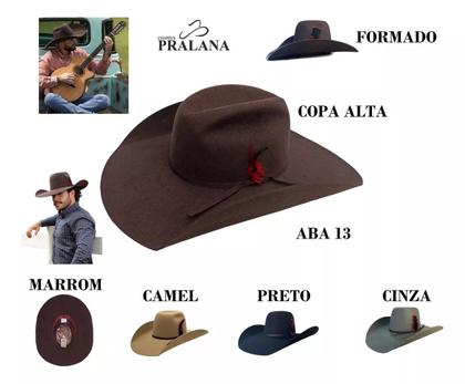 Imagem de Chapéu Pralana 30X Champion Felt Biplay II Preto Aba 13