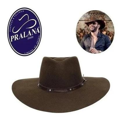 Imagem de Chapéu Pralana 5x Campo ll Aba10 Marrom Gustavo Lima Tam 55