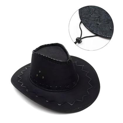 Imagem de Chapéu Preto Cowboy Country Cowgirl Adulto Rodeio Barretos Sertanejo Festa Junina ÓTIMA QUALIDADE